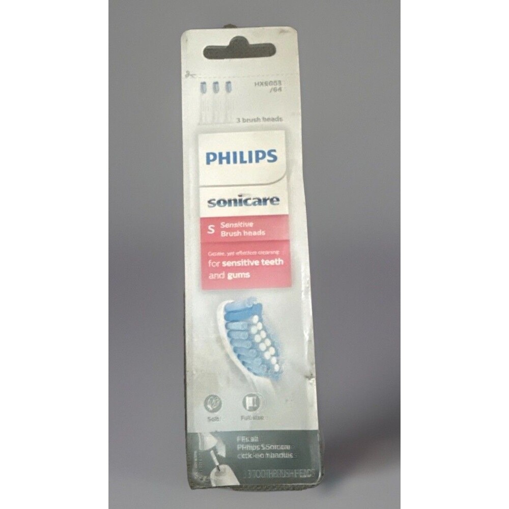 Philips Sonicare Sensitive Replacement Toothbrush Heads 3 Pack HX6053/64